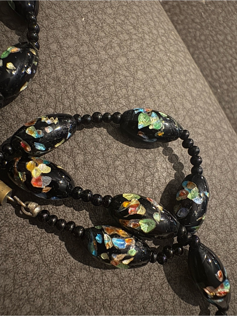 Black beaded necklace